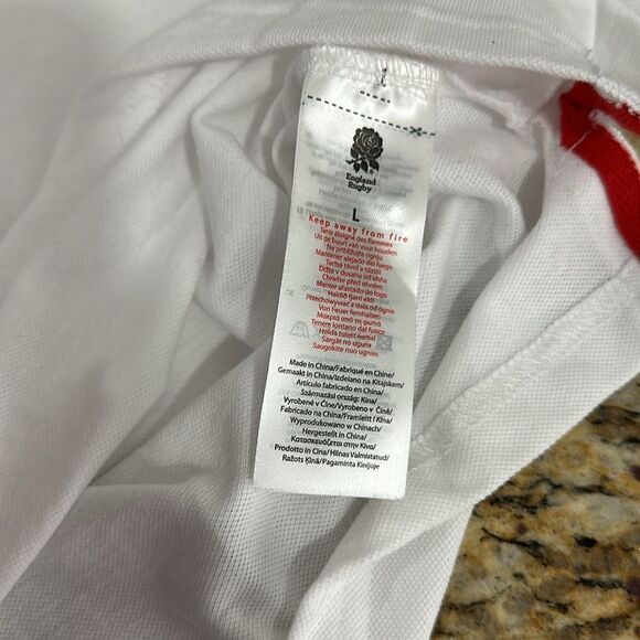 Official RFU England Rugby Core Embroidered Badge Polo Shirt Size L - Picture 7 of 10